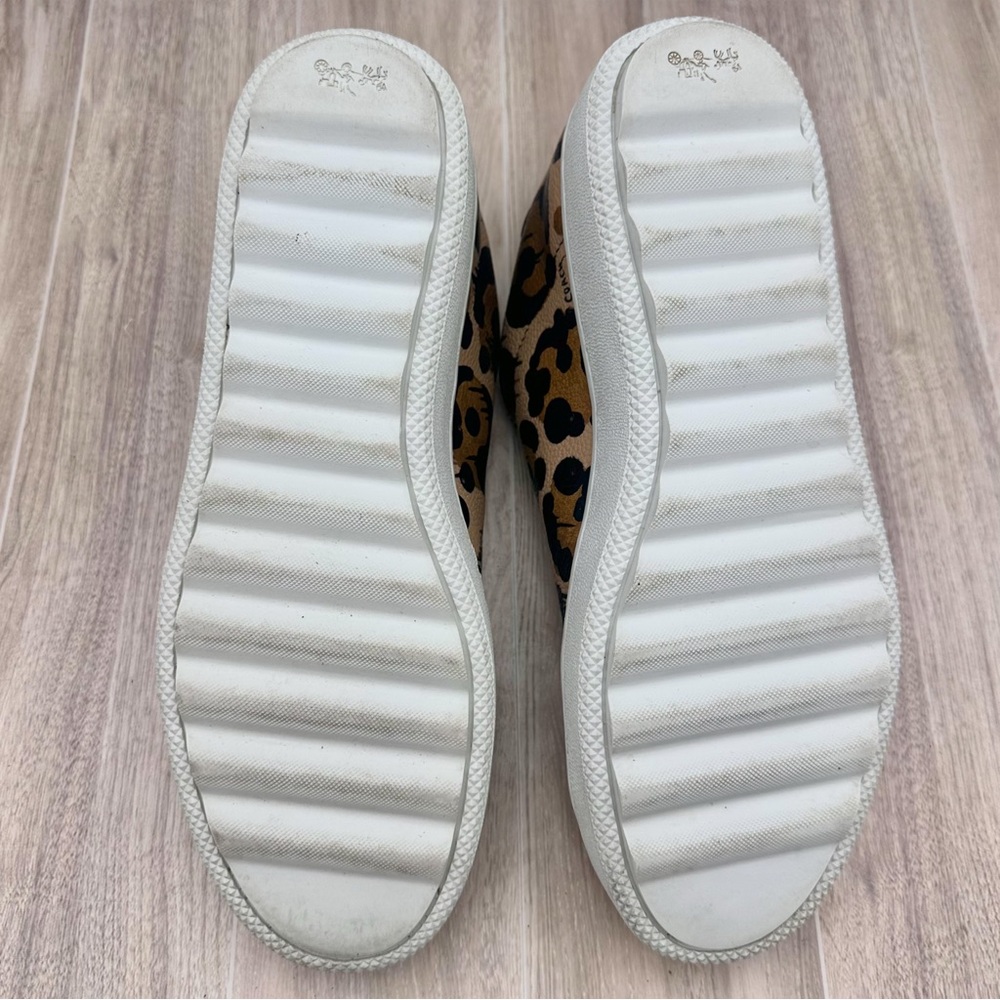 COACH Pebble Leather Wild Beast Print Black Lace Up Low Top Sneakers 8.5 B - Picture 15 of 16